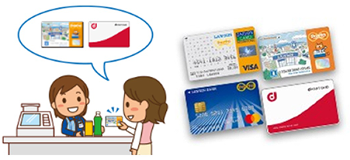 お会計時にPontaカードまたはdポイントカードを提示。