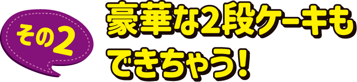 その2　豪華な2段ケーキもできちゃう！