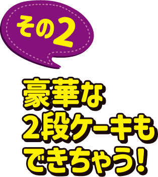 その2　豪華な2段ケーキもできちゃう！