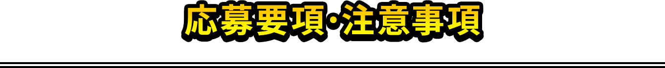 応募要項･注意事項