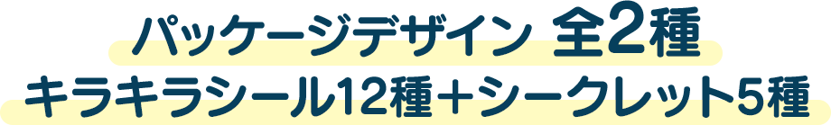 パッケージデザイン 全2種　キラキラシール12種＋シークレット5種