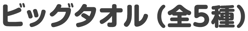 ビッグタオル（全5種）