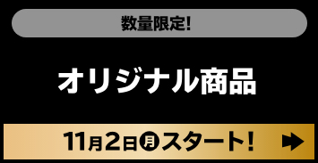 数量限定！ オリジナル商品 11月2日(月)スタート！