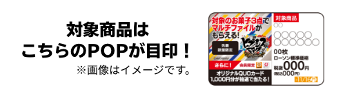 対象商品はこちらのPOPが目印！ ※画像はイメージです。