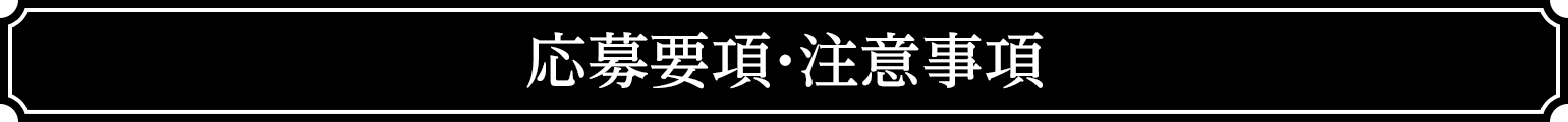 応募要項・注意事項