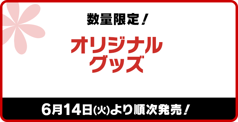 数量限定！オリジナルグッズ