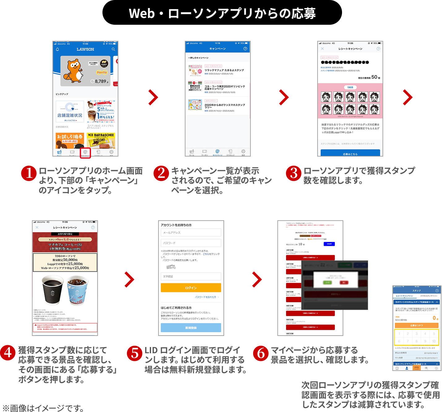 Web・ローソンアプリからの応募