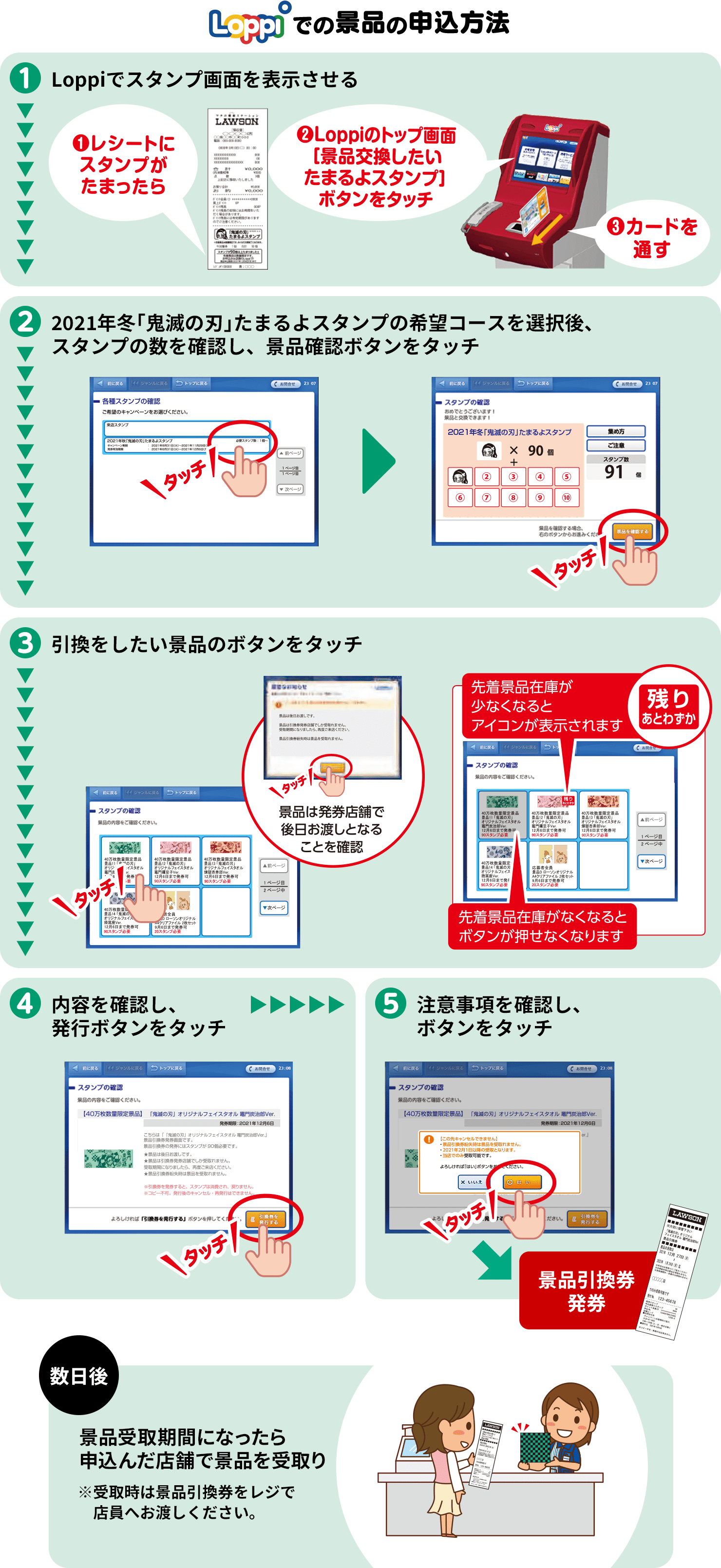 Loppiでの景品の申込み方