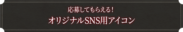 応募してもらえる！オリジナルSNS用アイコン