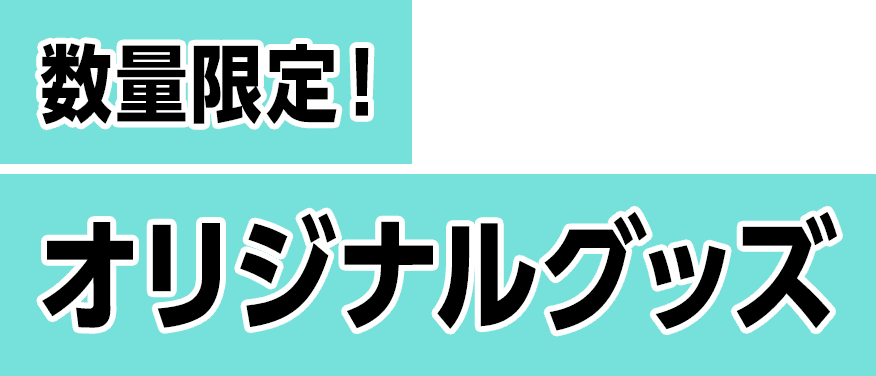 数量限定！オリジナルグッズ