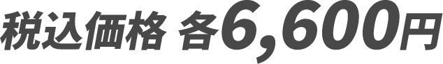 税込価格 各6,600円