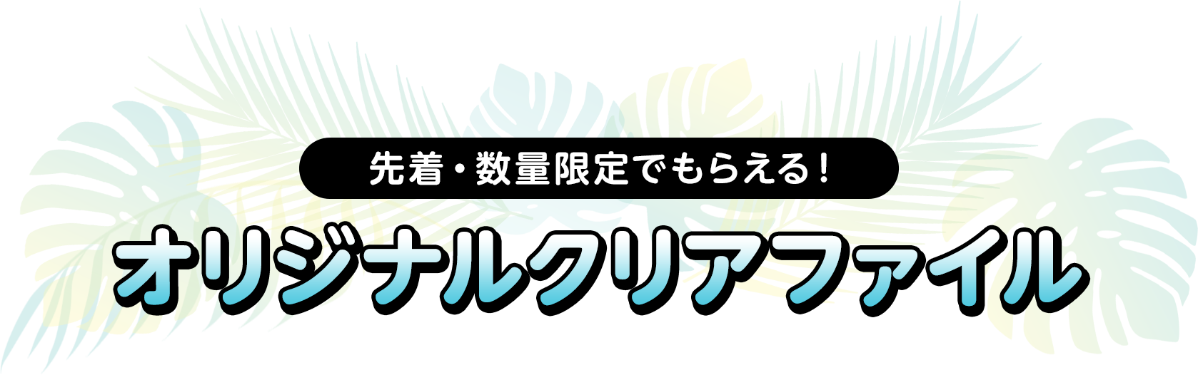 先着・数量限定でもらえる！オリジナルクリアファイル