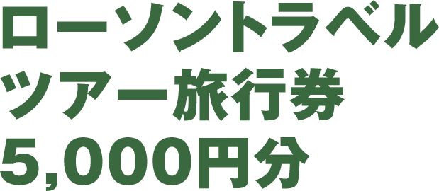 ローソントラベルツアー旅行券5,000円分