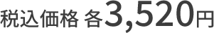 税込価格 各3,520円