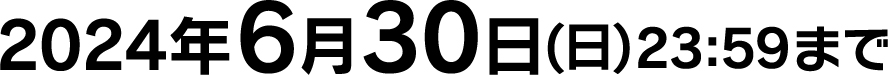 2024年6月30日(日)23:59まで