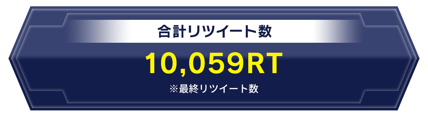 合計リツイート数 10,059RT ※最終リツイート数