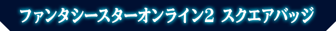 ファンタシースターオンライン2 スクエアバッジ