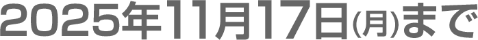2025年11月17日(月)まで