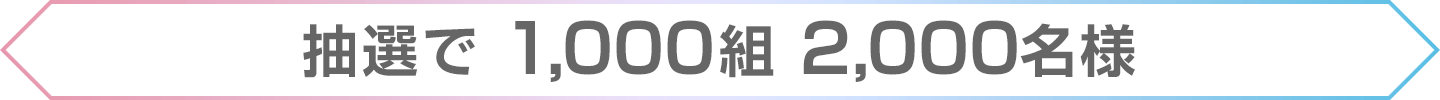 抽選で 1,000組 2,000名様