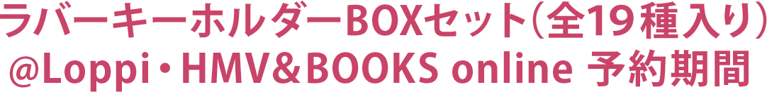 ラバーキーホルダーBOXセット（全19種入り）@Loppi・HMV＆BOOKS online 予約期間