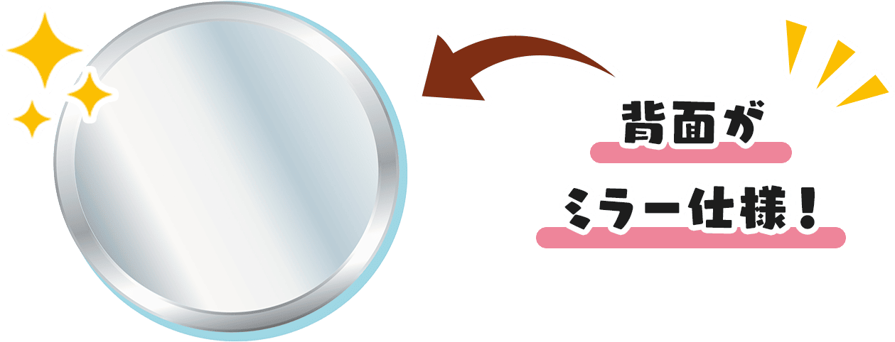 背面がミラー仕様！