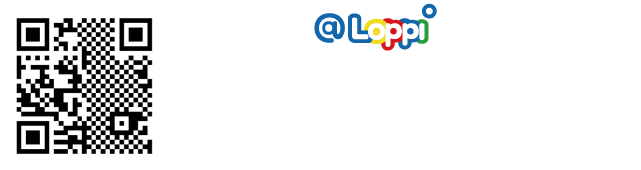 こちらの@Loppi専用コードを図のように@Loppi読み取り機にあてると掲載商品がすべて表示されます！ ※予約開始前には商品は表示されません。