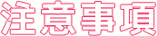 注意事項