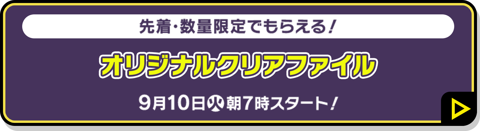 先着・数量限定でもらえる！ オリジナルクリアファイル
