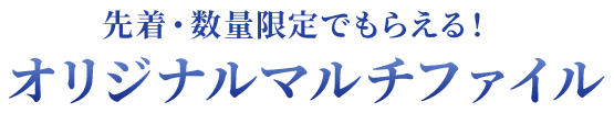 先着・数量限定でもらえる！オリジナルマルチファイル