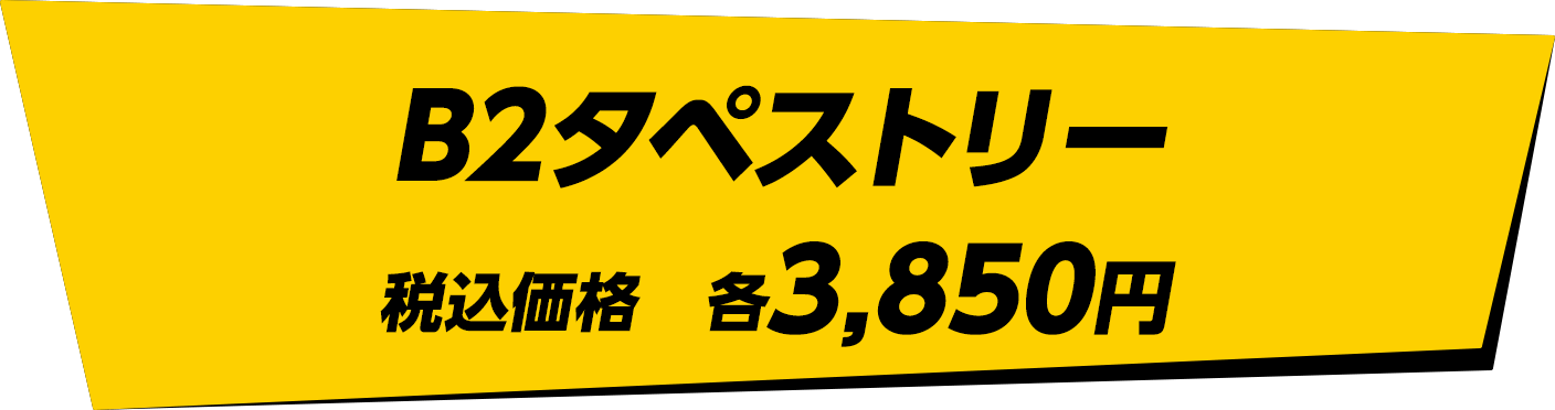 B2タペストリー　税込価格　各3,850円