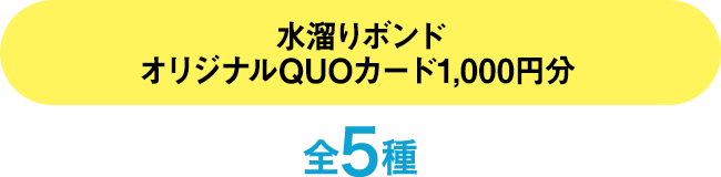水溜りボンド オリジナルQUOカード1,000円分　全5種
