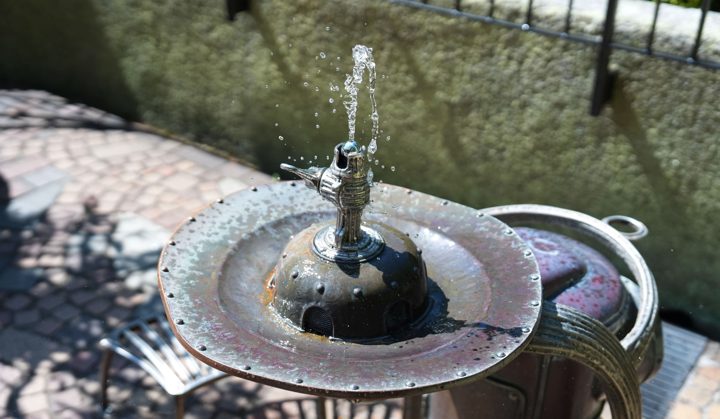テラスの水飲み場