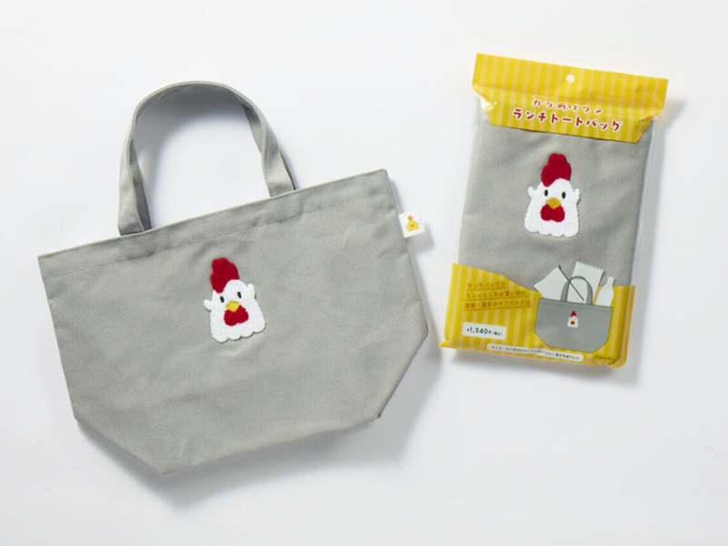 からあげクン　ランチトートバッグ（もこもこ刺しゅう）​