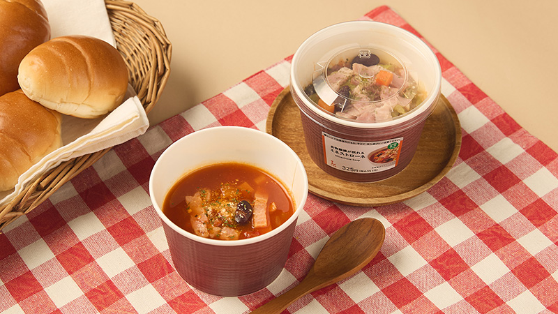 ローソン　食物繊維が摂れる　ミネストローネ