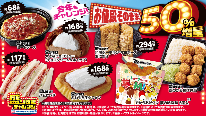 盛りすぎチャレンジ開催