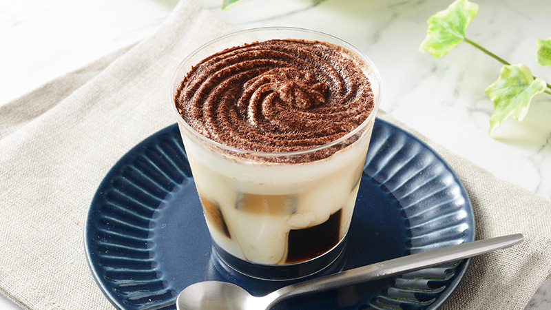 クリーム仕立てのカフェインレスコーヒーゼリー
