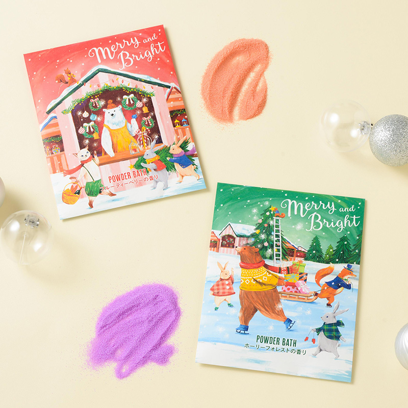 メリー&ブライト パウダーバス レッド/グリーン