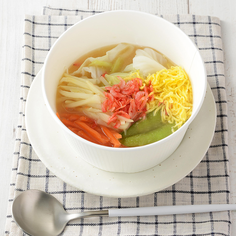 春野菜と干し海老のみそ汁