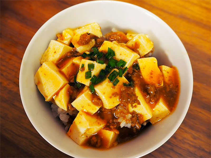 レンジでチンするだけ 約５分で麻婆豆腐 にんにく醤油あんかけが完成 ローソン研究所