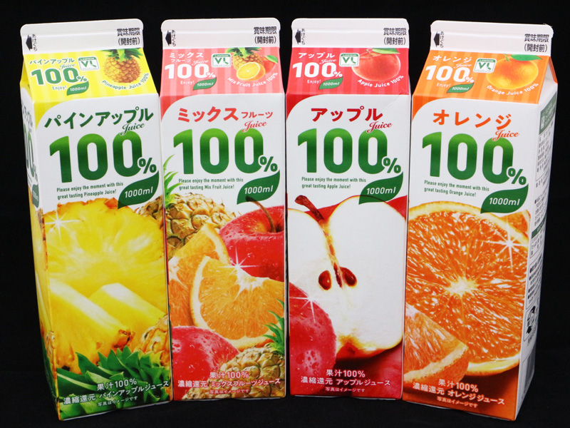 VL果汁100％ジュース各種　1000ml