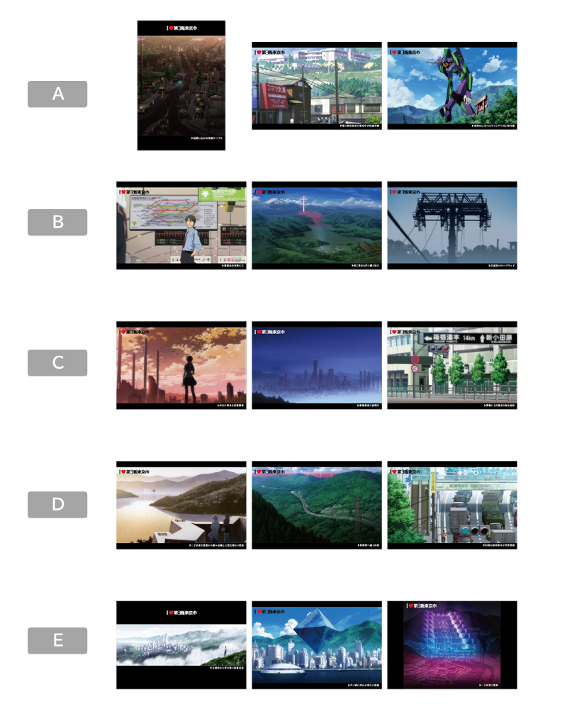 エヴァンゲリオン ポストカード3枚セット