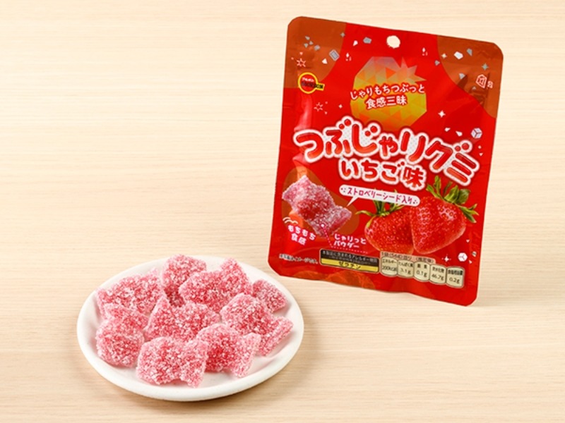 ブルボン　つぶじゃりグミ いちご味 56g