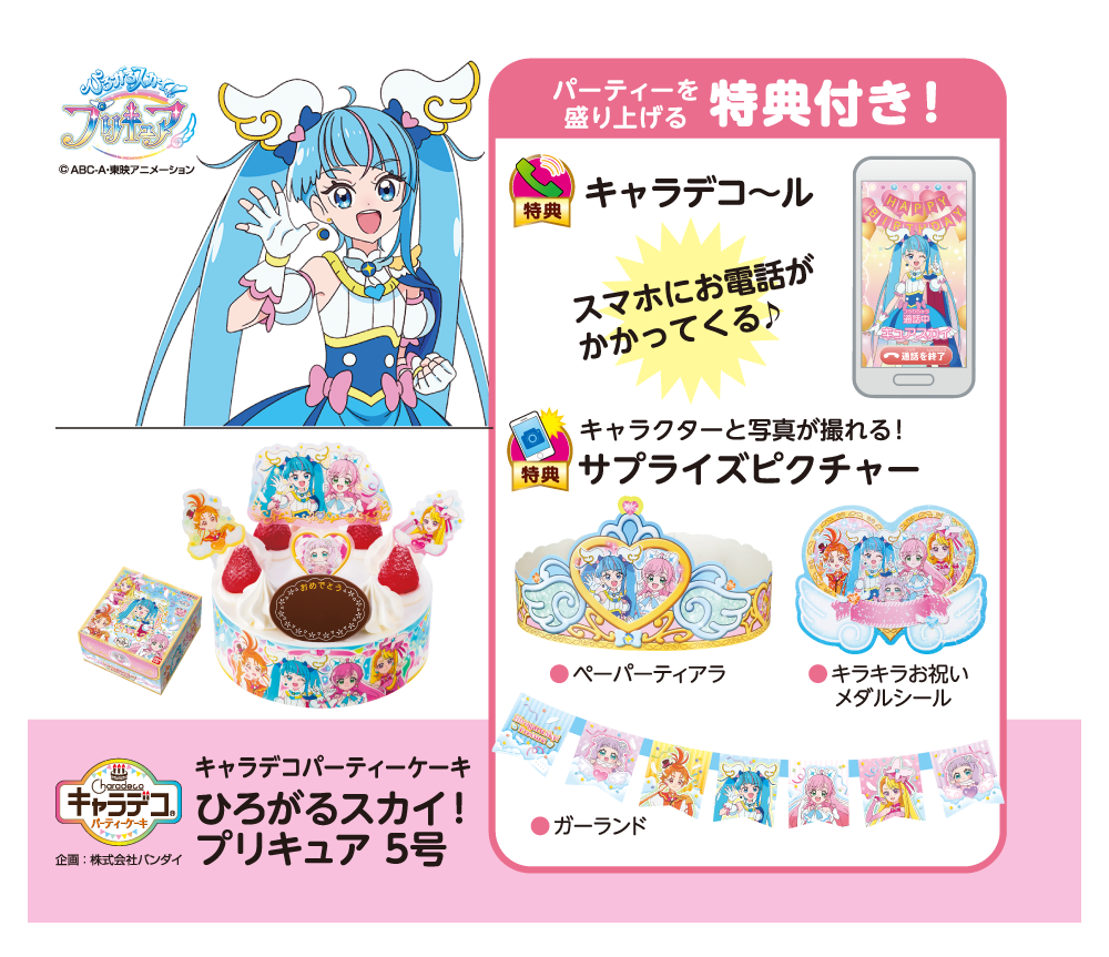 キャラデコパーティーケーキ ひろがるスカイ！プリキュア 5号