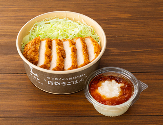 たっぷりおろしの厚切りロースカツ丼