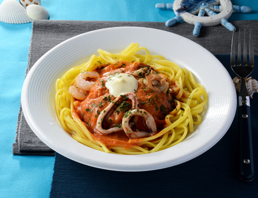 海!海!海!地中海風トマトクリームの生パスタ リングイネ