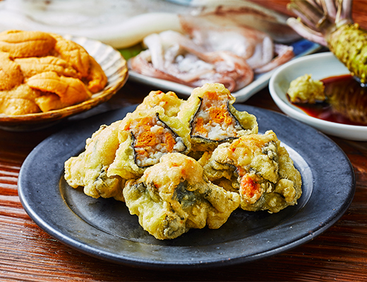 ウニとイカの海苔包み揚げ 5個