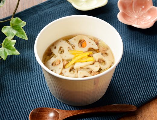 ザクザク根菜の和風スープ