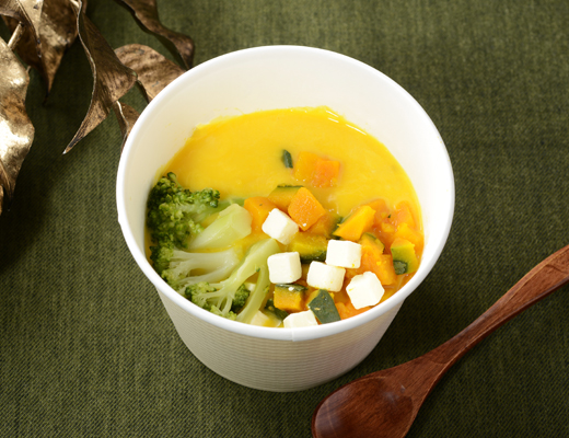 もち麦プチプチ!かぼちゃクリームスープ