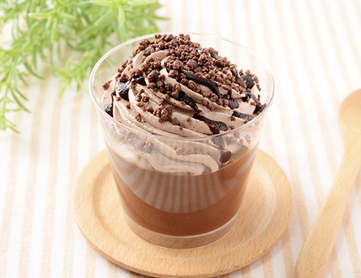 ザクザククランチのチョコレートプリン