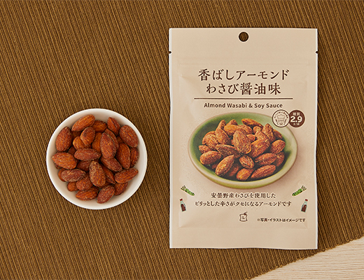 香ばしアーモンド　わさび醤油味　35g